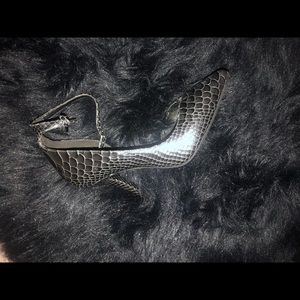 Black Snakeskin Heels